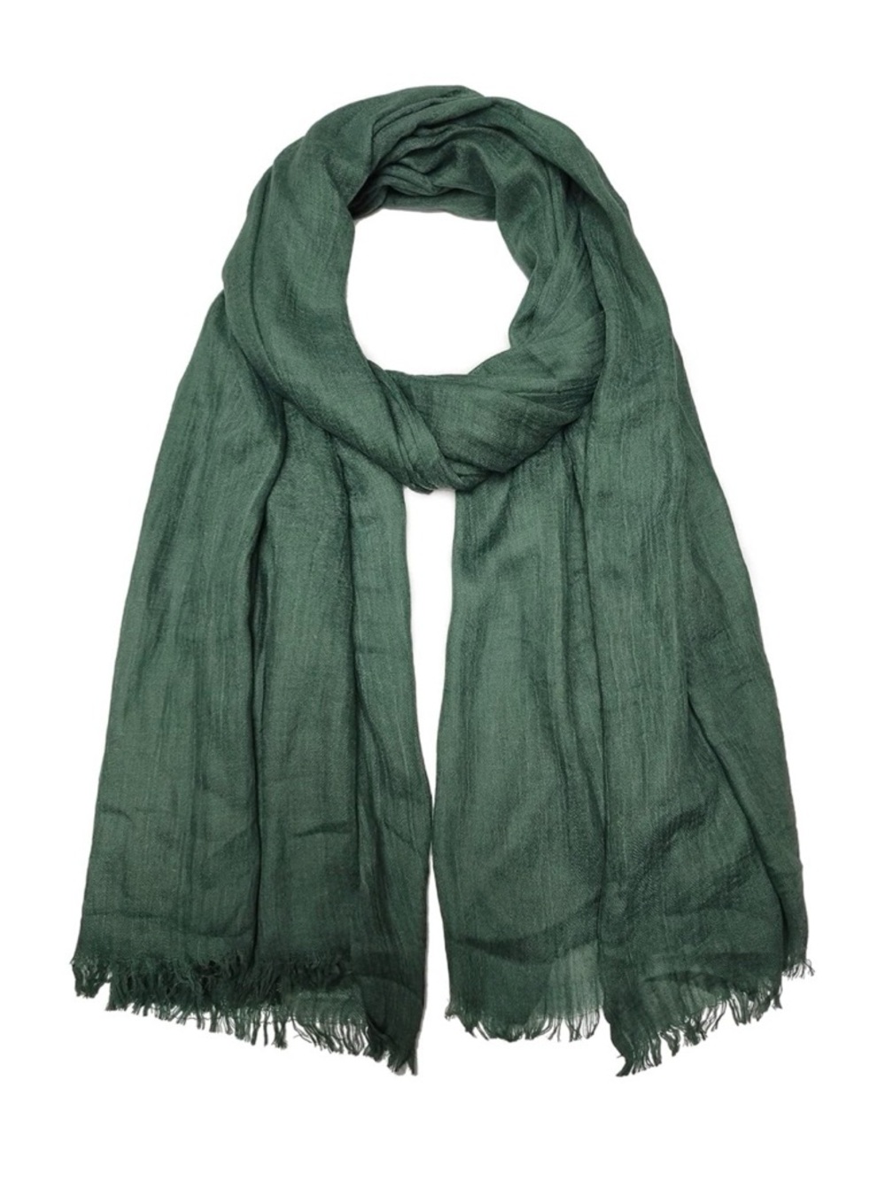 Gragengs Lightweight Large Green Long Gauze Shawl/Wrap